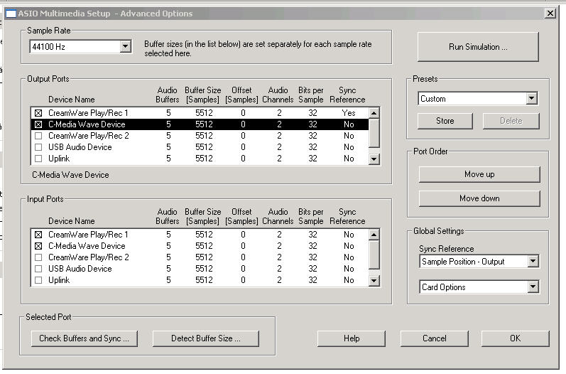 Asio setup