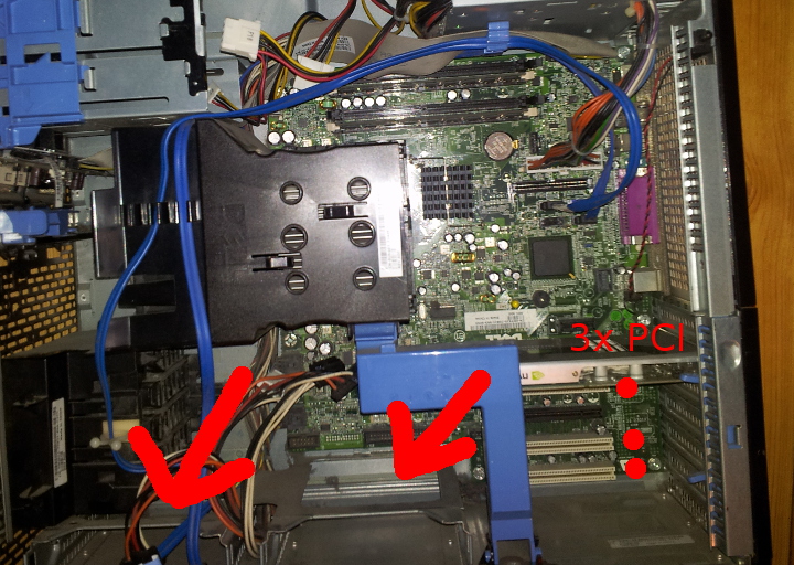 HDD cages and 3x PCI @DELL 390