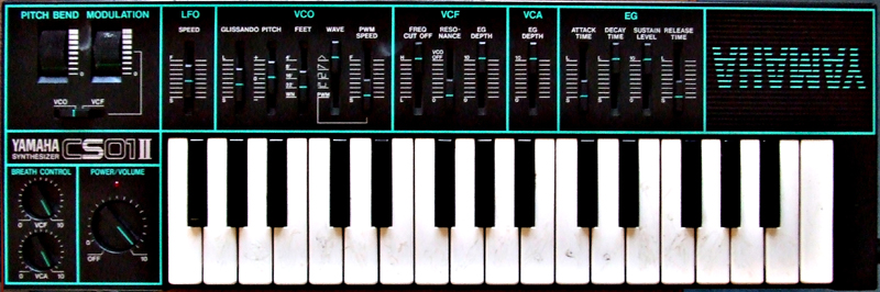 Here you see my beloved CS01 which I got for four € on a fleemarket. It's my one and only real analog synthesizer &amp;amp; it sounds (for it's size) real fat.<br />Some electronics inside allready left the building so EG2Filter does not work anymore.  :(