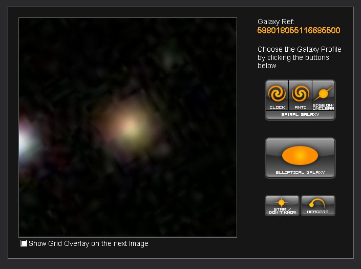 For example, what is this, an eliptical or spiral galaxy? It looks like spec of dirt on the telescope mirror to me!