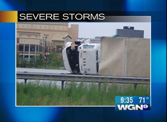 overturned truck