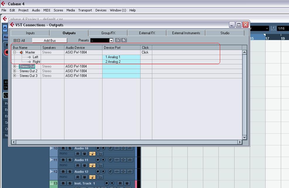 Cubase 4 click