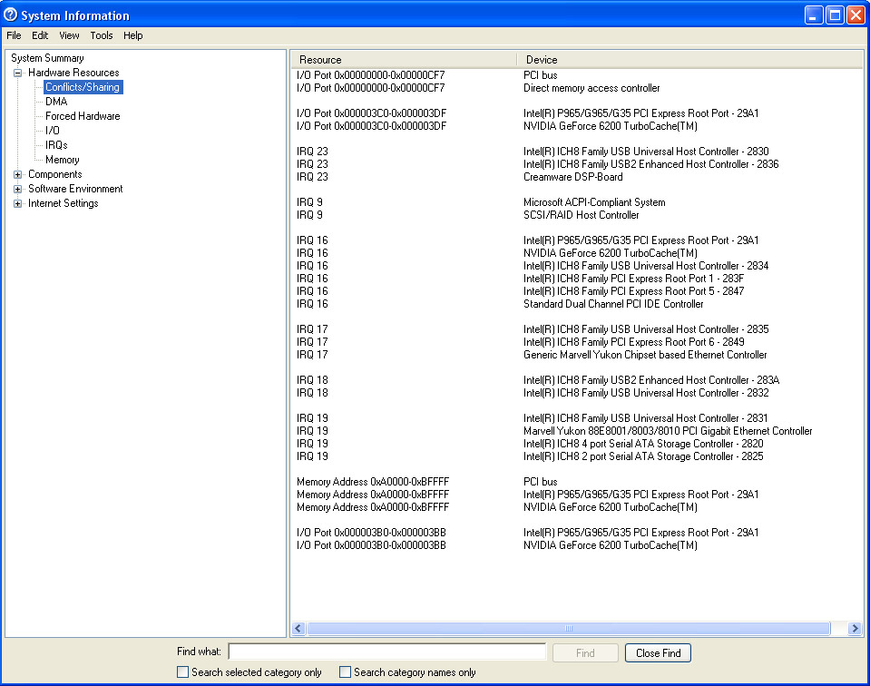 Here is a screenshot of the conflicts-sharing-information